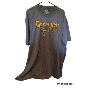 MAD ENGINE SIZE 3X DARK T SHIRT WITH GRANDPA’S CLUB WITH GOLF CLUBS